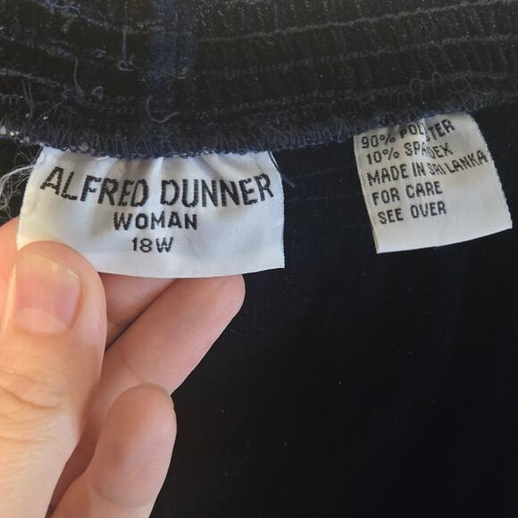 NWT Alfred Dunner Velvet Top & Pant Set – Size 18W | Midnight Blue [0394] - Picture 10 of 13